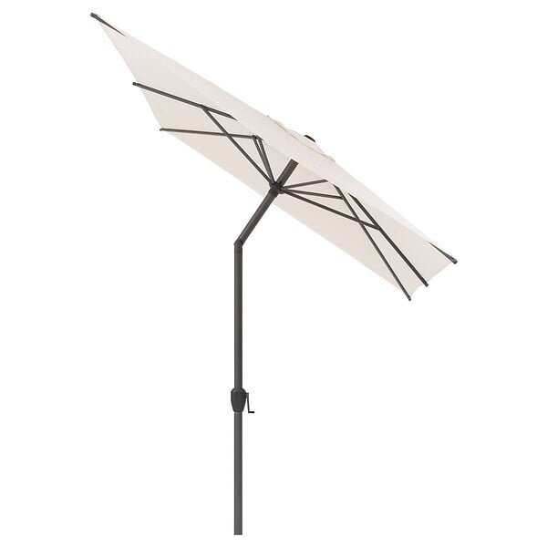 HESPERIDE - Parasol droit rectangulaire inclinable "Loompa" blé 2,5x2,5m - large
