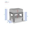 HESPERIDE - Pouf de jardin "Polynésia" havane en aluminium traité époxy - vignette