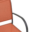 HESPERIDE - Fauteuil de jardin empilable "Piazza" ambre & graphite en aluminium traité en epoxy - vignette