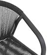 HESPERIDE - Fauteuil de jardin empilable "Riu" anthracite & graphite en aluminium traité en epoxy - vignette
