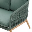 HESPERIDE - Fauteuil de salon de jardin "Orissa" vert olive polyester et acier - vignette