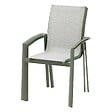 HESPERIDE - Fauteuil de jardin empilable "Axant" vert olive & vert laurier aluminium et texaline - vignette