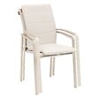 HESPERIDE - Fauteuil de jardin empilable "Diese" argile & ivoire aluminium et texaline - vignette