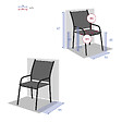 HESPERIDE - Fauteuil de jardin empilable "Piazza" lin & argile en aluminium traité en epoxy - vignette