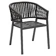 HESPERIDE - Lot de 2 fauteuils de jardin "Oriengo" anthracite & graphite en aluminium et mailles tressées - vignette