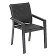 HESPERIDE - Fauteuil de jardin empilable "Essentia" anthracite & graphite en aluminium traité en epoxy - vignette