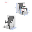 HESPERIDE - Fauteuil de jardin empilable "Piazza" lin & tonka en aluminium traité époxy - vignette