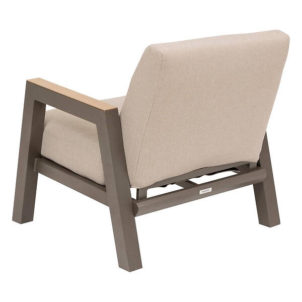 HESPERIDE - Fauteuil de jardin "Axiome" praline en aluminium traité en epoxy - large