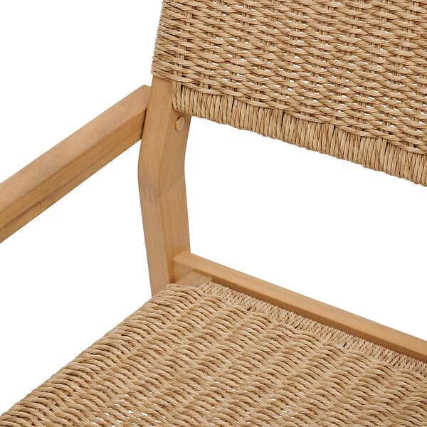 HESPERIDE - Lot de 2 fauteuils de salon de jardin "Temeira" acacia  et texaline - large