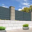 INTERSUN - Clôture brise-vue 6 lames L 1911 x H 886 mm - Gris anthracite RAL 7016 - vignette