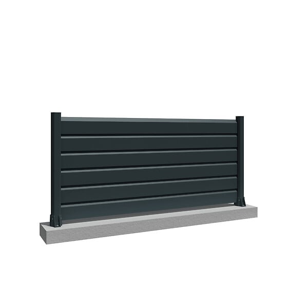 INTERSUN - Clôture brise-vue 6 lames L 1911 x H 886 mm - Gris anthracite RAL 7016 - large