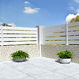 INTERSUN - Clôture ranch panneau ajouré 6 lames L 1911 x H 1090 mm - Blanc RAL 9010 - vignette