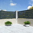 INTERSUN - Clôture ranch panneau ajouré 5 lames L 1911 x H 915 mm - Gris anthracite RAL 7016 - vignette