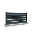 INTERSUN - Clôture ranch panneau ajouré 5 lames L 1911 x H 915 mm - Gris anthracite RAL 7016 - vignette