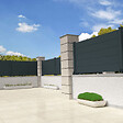INTERSUN - Clôture ranch panneau plein 7 lames L 1911 x H 1115 mm - Gris anthracite RAL 7016 - vignette