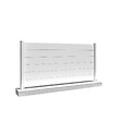INTERSUN - Clôture ranch panneau plein 3 lames L 1911 x H 515 mm - Blanc RAL 9010 - vignette