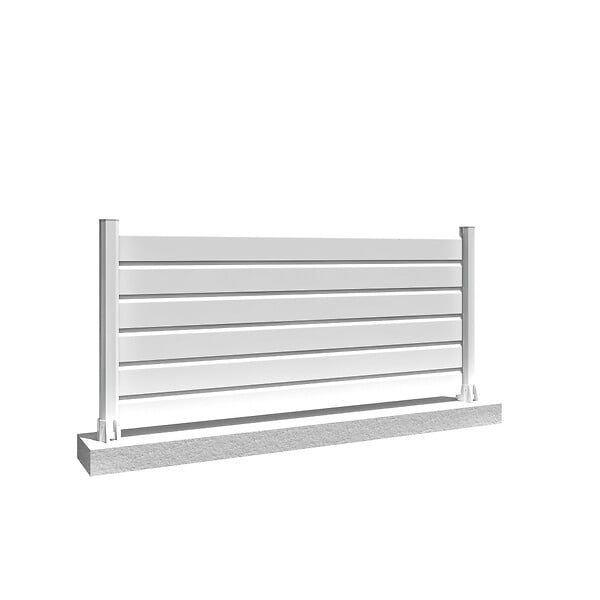 INTERSUN - Clôture brise-vue 7 lames L 1911 x H 1022 mm - Blanc RAL 9010 - large