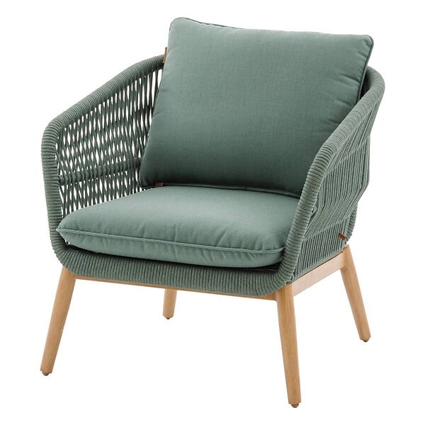HESPERIDE - Salon de jardin "Orissa" vert olive 5 places en polyester et acier - large