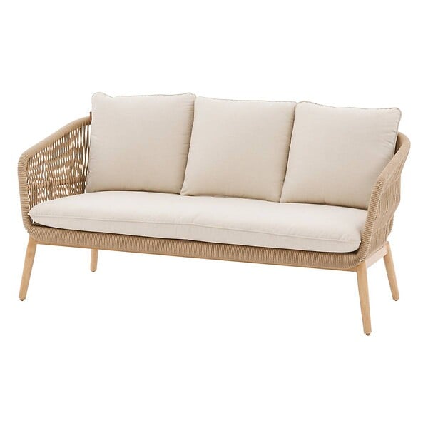 HESPERIDE - Salon de jardin "Orissa" Taupe 5 places en polyester et acier - large