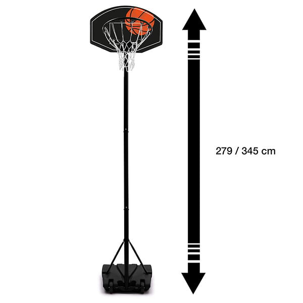 ID MARKET - Panier de basket sur pied hauteur réglable 240 à 305 cm - large