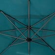 HESPERIDE - Parasol déporté carré "Manoa" bleu canard D2,5x2,5m en acier - vignette