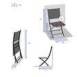 HESPERIDE - Lot de 4 chaises de jardin pliantes "Essentia" lin & argile - vignette
