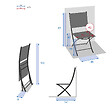 HESPERIDE - Lot de 4 chaises de jardin pliantes "Modula" lin & blanc en acier traité époxy - vignette