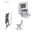 HESPERIDE - Lot de 4 chaises de jardin pliantes "Essentia" vert olive et graphite - vignette