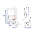 HESPERIDE - Lot de 4 chaises de jardin pliantes "Essentia" wengé & praliné aluminium et texaline - vignette