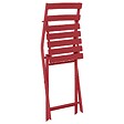 HESPERIDE - Chaise de jardin pliante "Greensboro" groseille en acier traité époxy - vignette