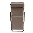 HESPERIDE - Chilienne de jardin pliante "Jubba" noisette & praline en zinc et polyester - vignette