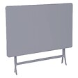 HESPERIDE - Table de jardin pliante rectangulaire "Greensboro" gris quartz 4 places en acier traité époxy - vignette