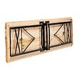 OVIALA - Table de brasserie pliante en bois 180 cm - Table brasserie pliante - vignette