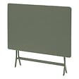 HESPERIDE - Table de jardin pliante rectangulaire "Greensboro" vert laurier 4 places en acier - vignette