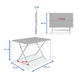 HESPERIDE - Table de jardin pliante rectangulaire "Greensboro" vert laurier 4 places en acier - vignette
