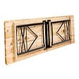 OVIALA - Table de brasserie en bois pliante 218 cm - Table brasserie pliante - vignette
