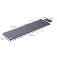 OUTSUNNY - Outsunny Matelas bain de soleil - coussin de transat - matelas de chaise longue - dim. 198L x 53l x 5H cm - coussin zippé déhoussable - tétière, cordons d'attache - polyester gris - vignette