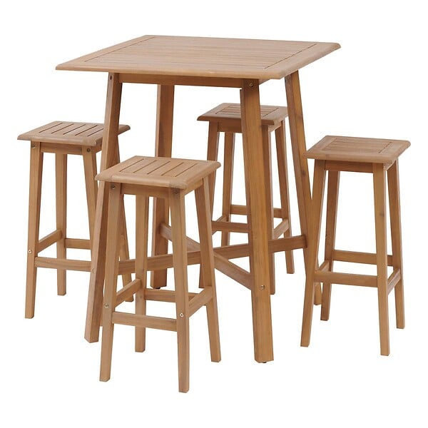 HESPERIDE - Table haute de jardin "Tiwi" 4 places en acacia - large