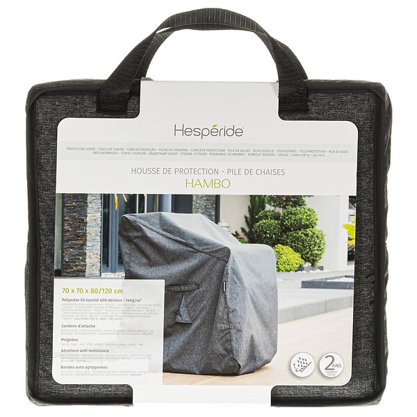 HESPERIDE - Housse de protection "Hambo" pour pile de chaises 120x70x70cm en polyester - large