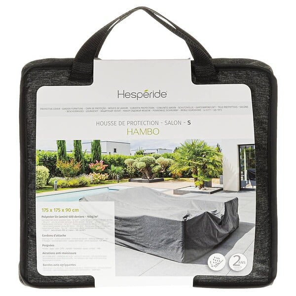 HESPERIDE - Housse de protection "Hambo" pour salon S 175x175x90cm en polyester - large