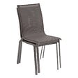 HESPERIDE - Chaise de jardin empilable "Axant" wengé & praline en aluminium traité époxy - vignette