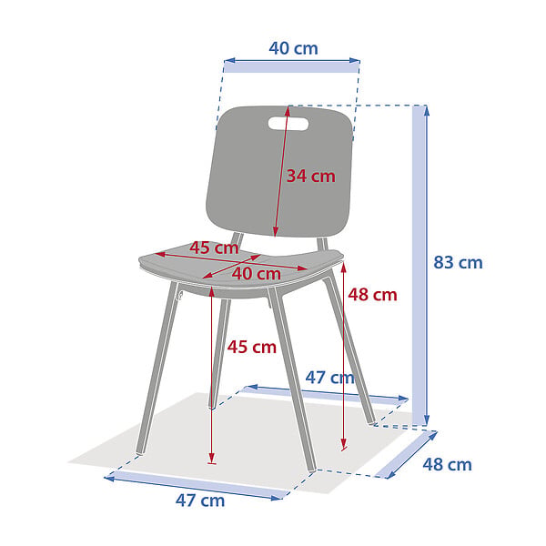 HESPERIDE - Lot de 2 chaises de jardin "Terzano" argile & beige aluminium - large
