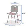 HESPERIDE - Lot de 2 chaises de jardin "Terzano" argile & beige aluminium - vignette