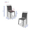 HESPERIDE - Chaise "Essentia" empilable lin & argile - vignette