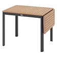 HESPERIDE - Table de jardin extensible "Folya" en aluminium lin et argile traité époxy 4 places - vignette
