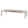 HESPERIDE - Table de jardin extensible "Évasion" effet bois lin & argile 14 places lates en aluminium - vignette