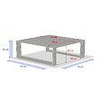 HESPERIDE - Table basse de jardin carrée "Allure" avoine 79 x 79 x 30cm en aluminium - vignette