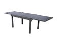 HESPERIDE - Ensemble repas rectangulaire extensible alu Graphite + 10 fauteuils Piazza - Hespéride - vignette
