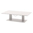 HESPERIDE - Table de jardin relevable rectangulaire "Salimia" avoine 150 x 80 x 69cm en aluminium - vignette
