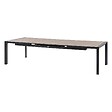 HESPERIDE - Table de jardin extensible "Évasion" effet bois honey & graphite 14 places lates en aluminium - vignette